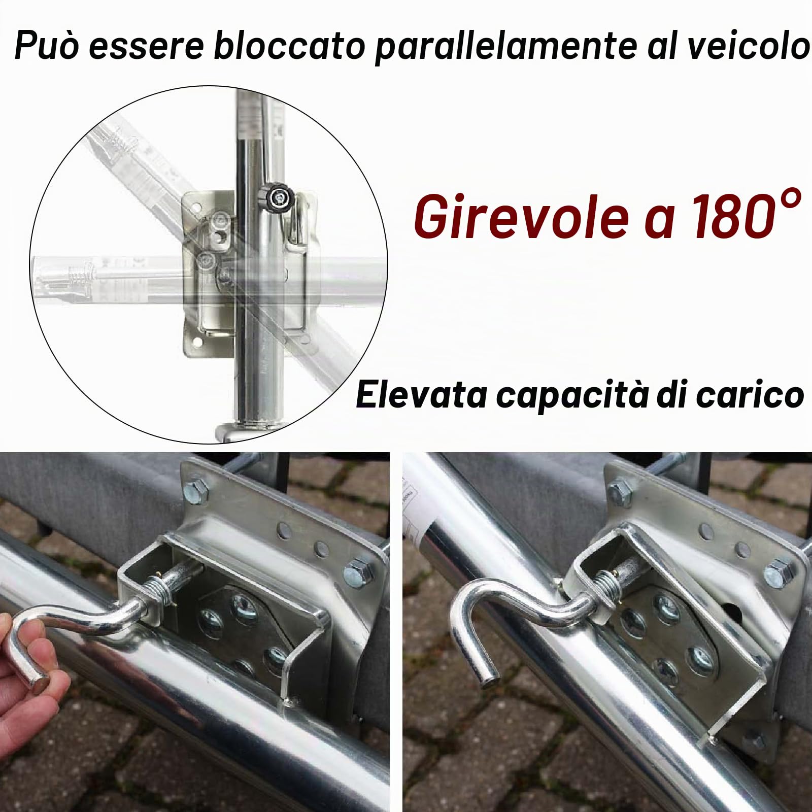 Ruota di supporto per rimorchio, Pneumatici grandi portata 880 kg Ruotino Singolo 340x140mm, ruotino per carrello con fascetta di serraggio per rimorchi roulotte e rimorchi (Pneumatici grandi)