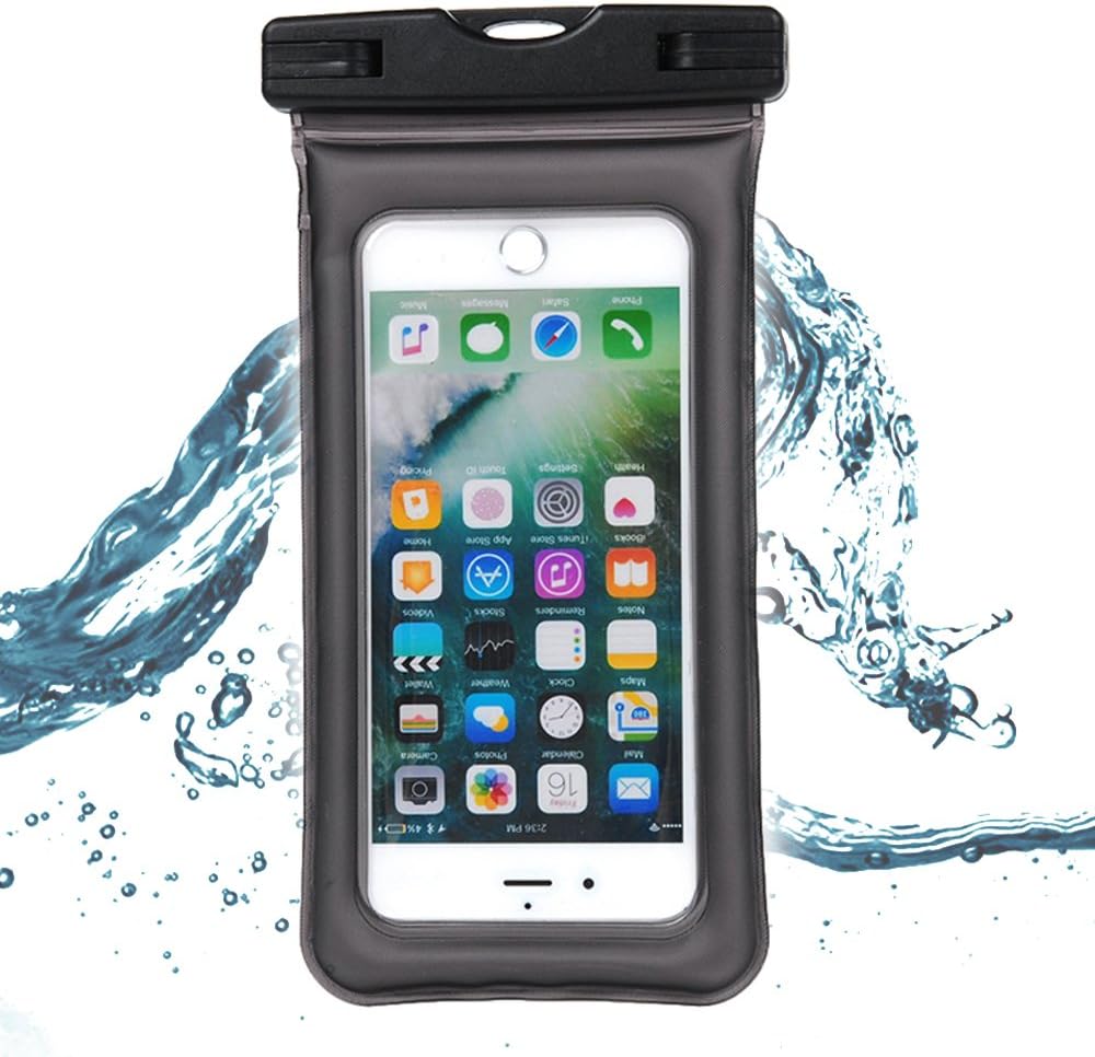 防水ケース スマホ用 防水ポーチ 防水携帯ケース 透明パック 水に浮くiphoneとandroid 6インチ以下全機種対応 ネックストラップ付属 指紋認証対応 高感度タッチスクリーン Ipx8認定 水中撮影 お風呂 潜水 温泉 水泳など適用 ホワイト Faz Co Zm