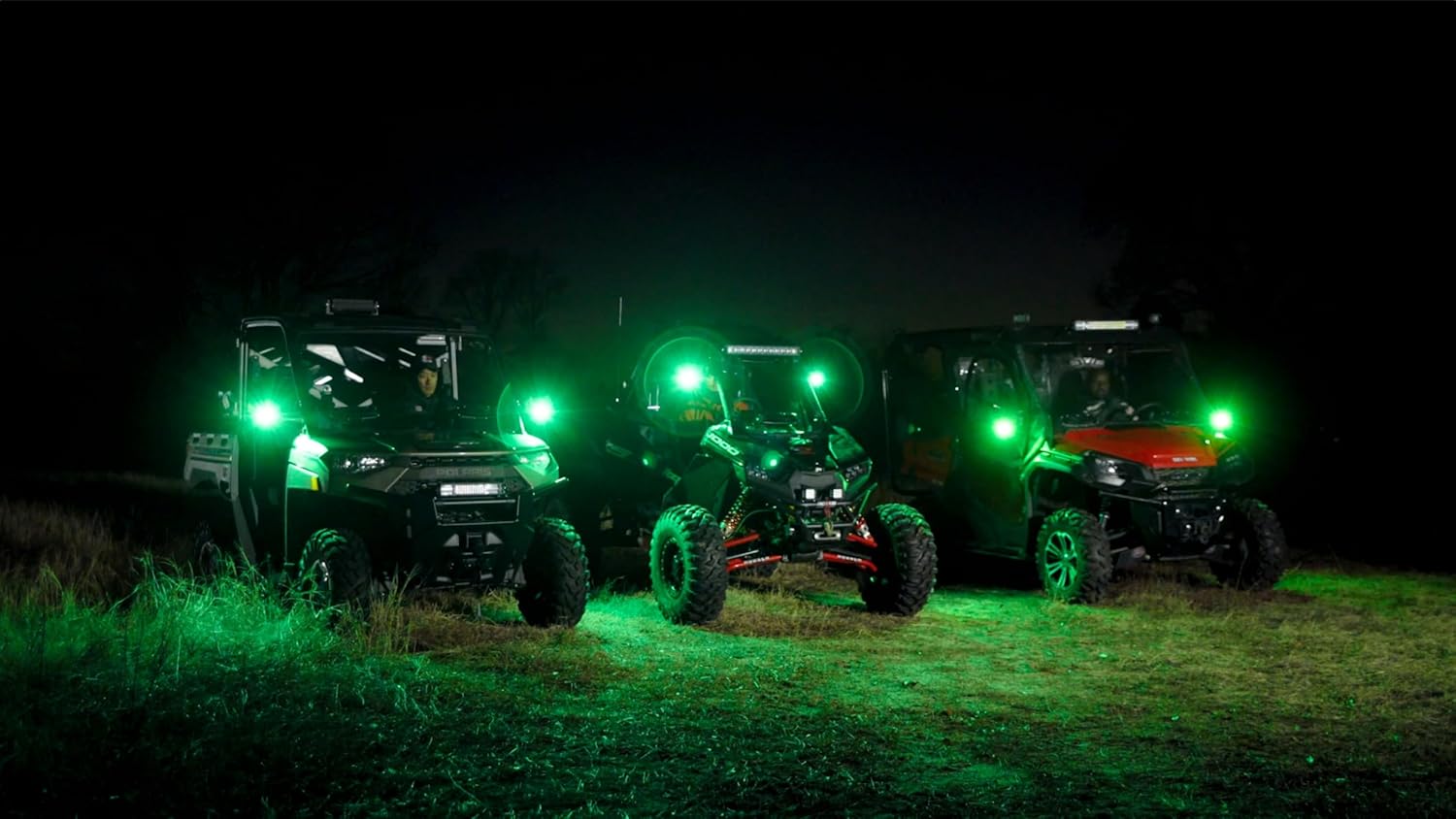 Seizmik Pursuit UTV Side View Mirror for 1.75 Inch Round Tube UTV Models | LED Night Vision Series | Set of 2 | Compatible with Select Polaris, Kawasaki, Honda, Can Am, Yamaha, and Kubota Models