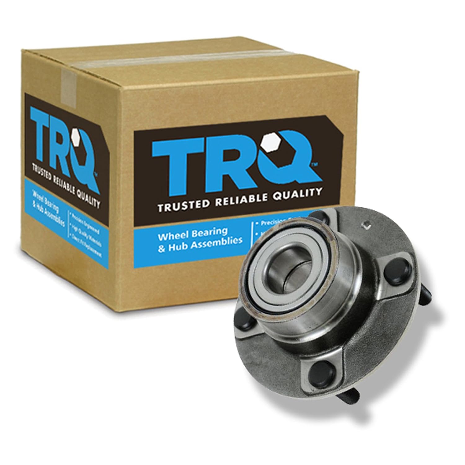 TRQ Rear Wheel Bearing & Hub Assembly with ABS Sensor Compatible with 2001-2006 Hyundai Elantra 2005-2009 Kia Spectra Spectra5
