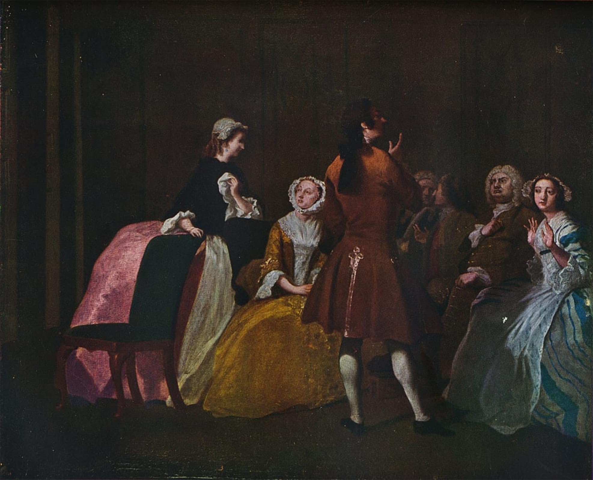 SERENDIPITP Vintage Wall Art Canvas Nordic Poster Canvas Print Picture the Harlowe Family From Samuel Richardsons Clarissa by Highmore Wall Art Poster for Home Decor 60x90cm