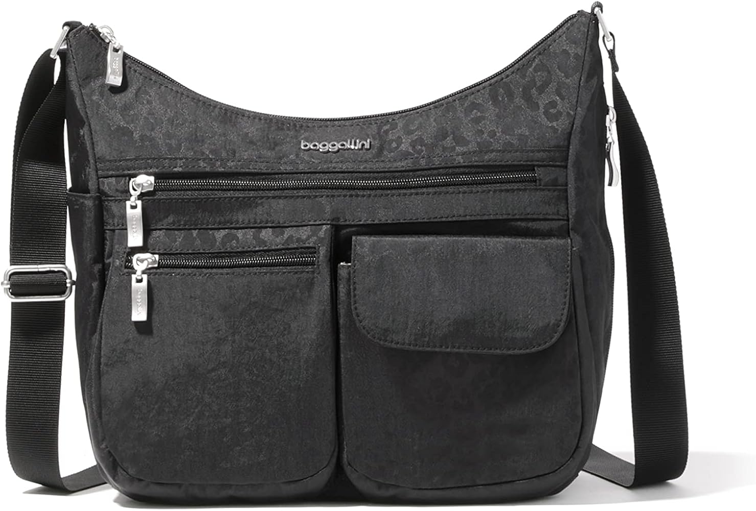 Baggallini black cheetah Clearance