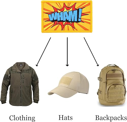 Miniatura 7 de "Warning" - Juego de 2 parches divertidos de apliques morales, tejido, cierre de velcrorespaldo, accesorio táctico para ropa, chaquetas, sombreros,