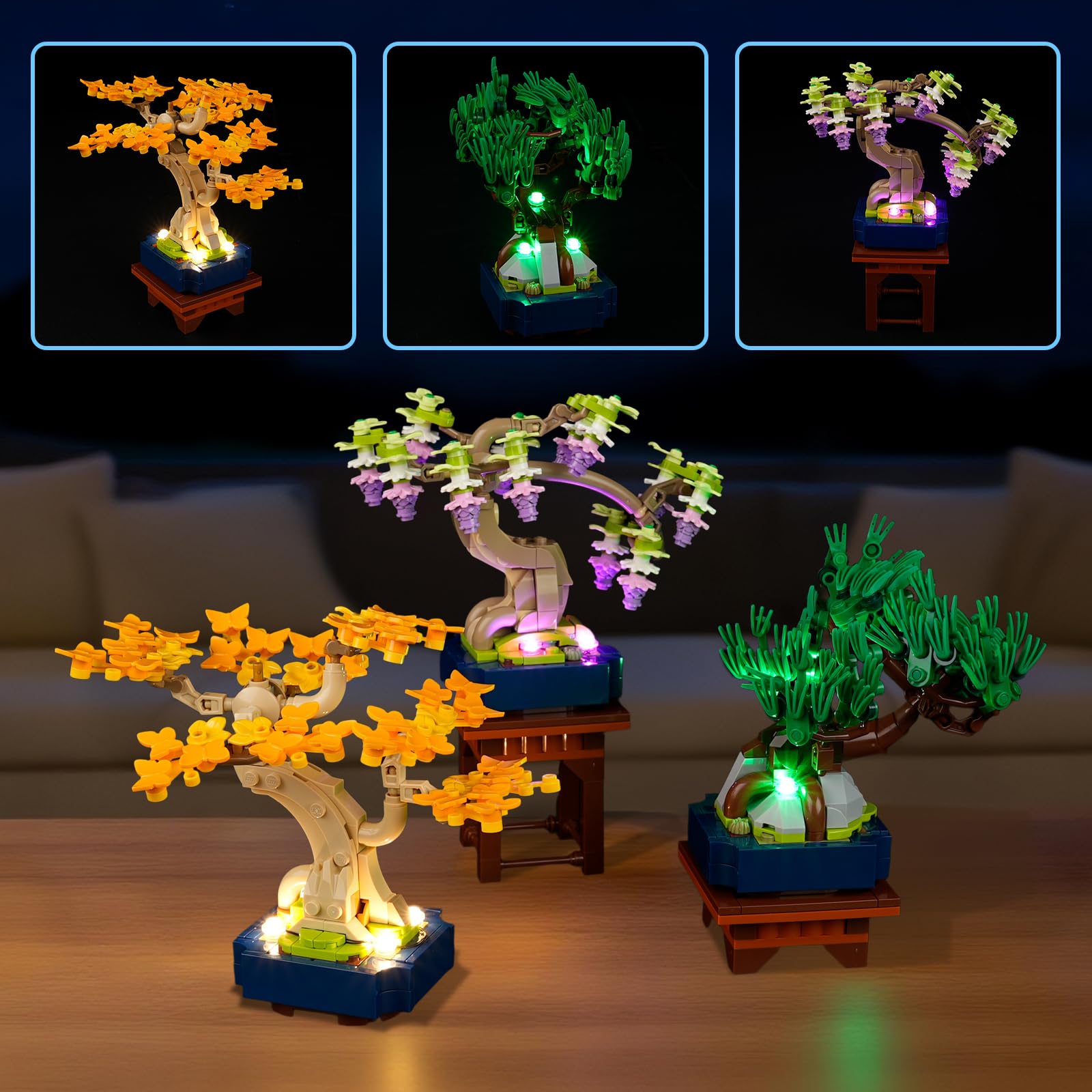 YEABRICKS LED Light for Lego-10373 Botanical Mini Bonsai Trees Building Blocks Model (Building Set NOT Included) - Image 3