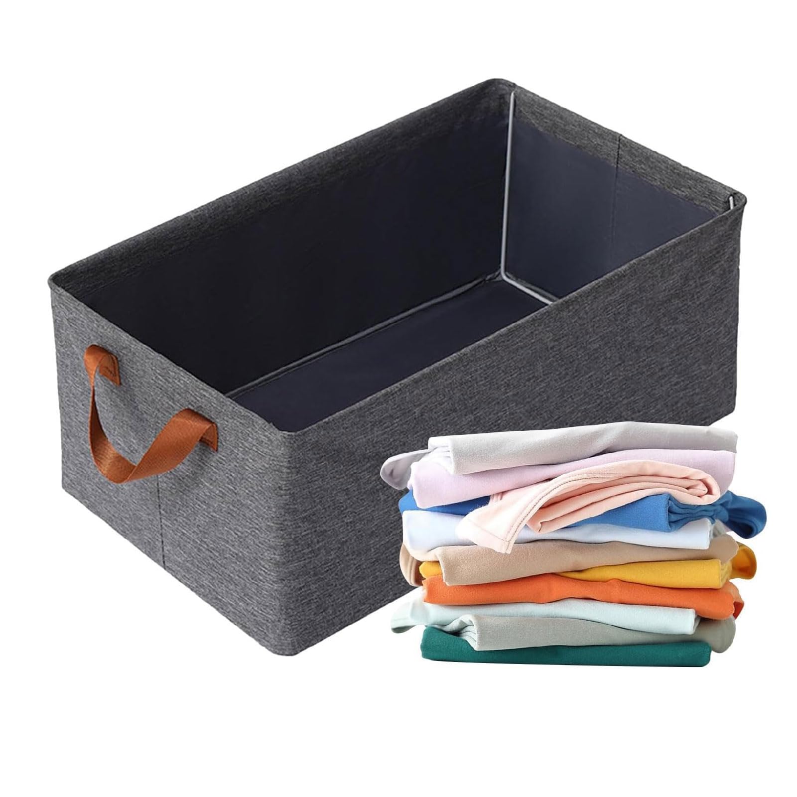 TsoLay Organisateur de tiroir à vêtements 1 pièce, Organisateur de vêtements de Garde-Robe avec Panneau de Support, bacs de Rangement Pliables pour Le Rangement des vêtements, Jeans, Pantalons