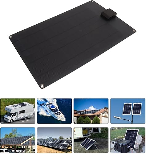 Miniatura 4 de Monocrystalline Solar Panel, MultiProtection Waterproof High Conversion Rate Solar Charging Panel Portable Heat Resistant 5V 18V Output for Boat Car