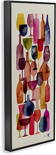 Miniatura 3 de Stupell Industries Copas de vino en capas Pintura enmarcada Giclée Art, diseño de Maria Over