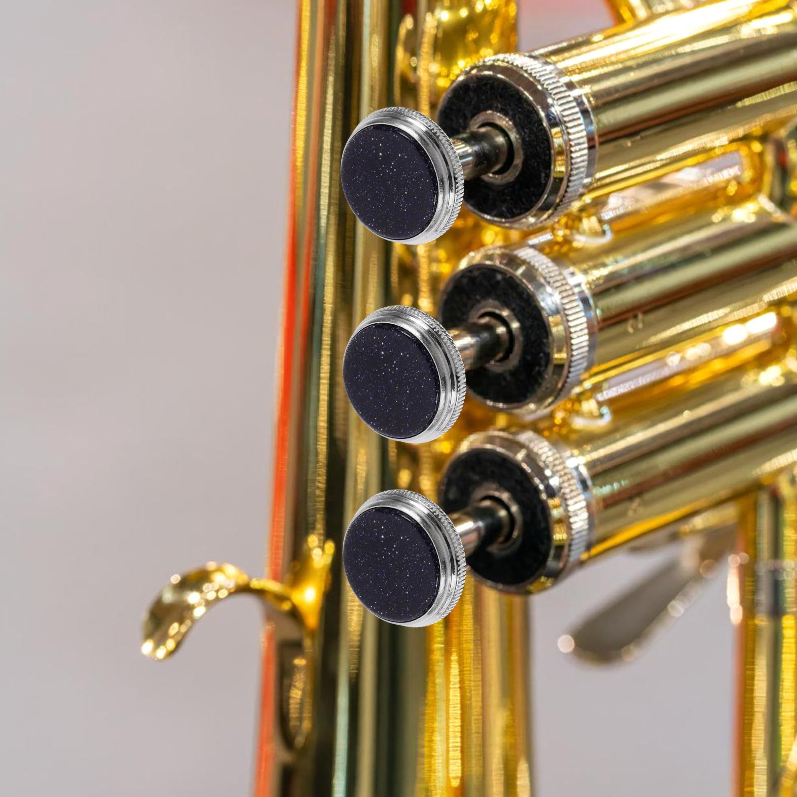 Botones de Presión para Reemplazo Juego de 3 Negros Abs como Accesorios Trompeta de Trompeta en Instrumentos Musicales