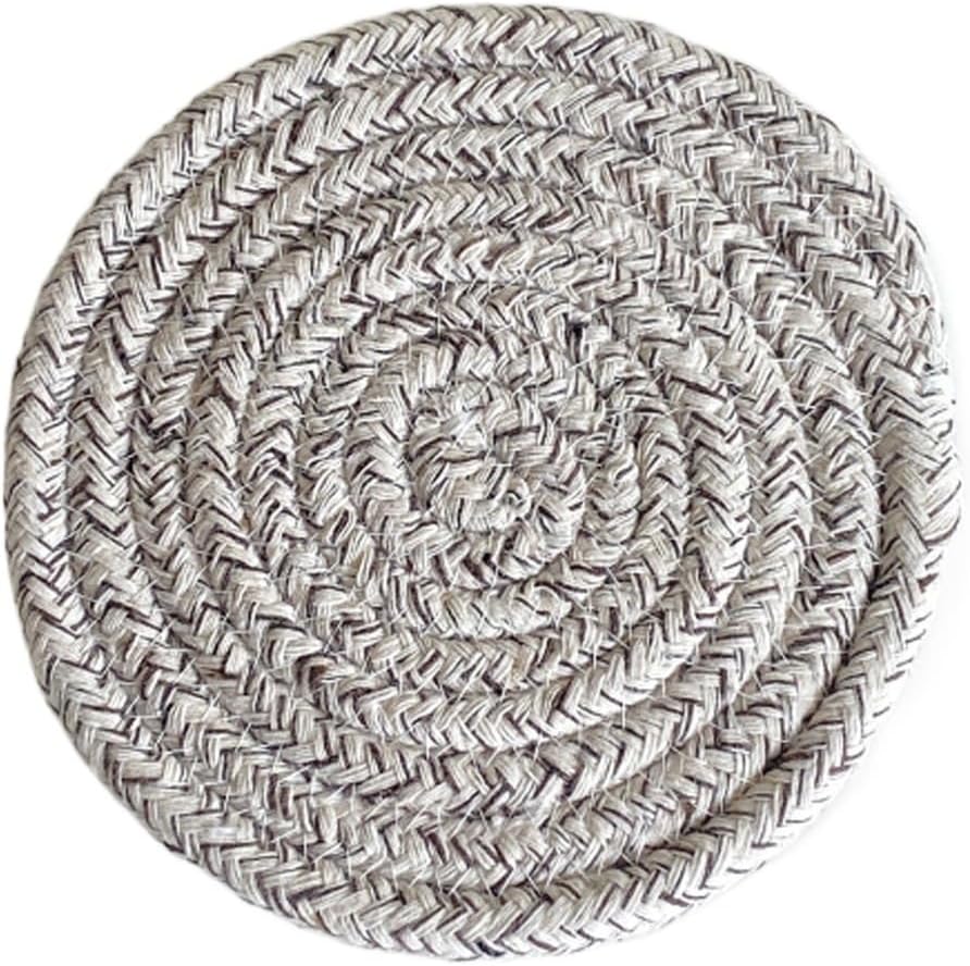Hand-Woven Coaster Table Cotton Thread Heat Pad Home Kitchen Dining Bar Decoration Accessories(E)