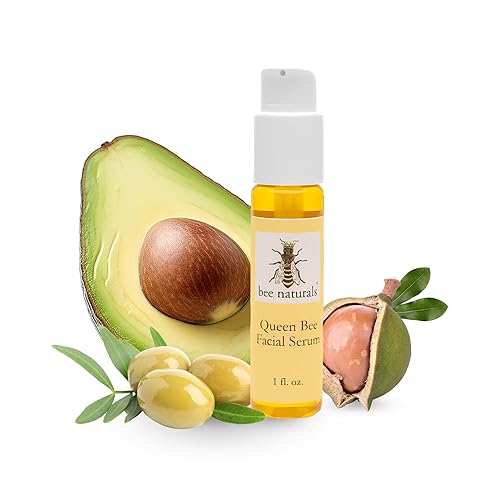 Bee Naturals Queen Bee - Suero facial rico en antioxidantes con aceite de tamanu orgánico, betacaroteno y absoluto de rosa, antienvejecimiento e
