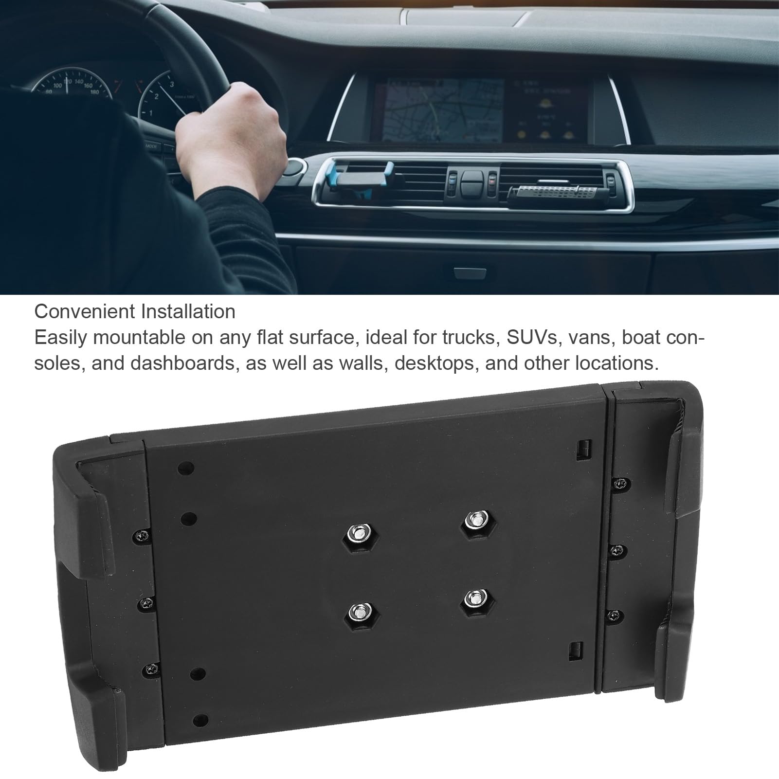 KANASI Supporto per tablet, supporto per cruscotto anti-vibrazione con testa a sfera estensibile regolabile per l'uso in viaggio su console di barche per camion