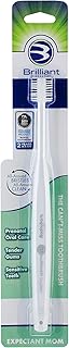 Brilliant Oral Care Expectant Mom Toothbrush, a Pregnancy Must Have with Gentle, Extra Soft Bristles, Round Head for Sensitive Teeth and Gums, White, 1 Pack