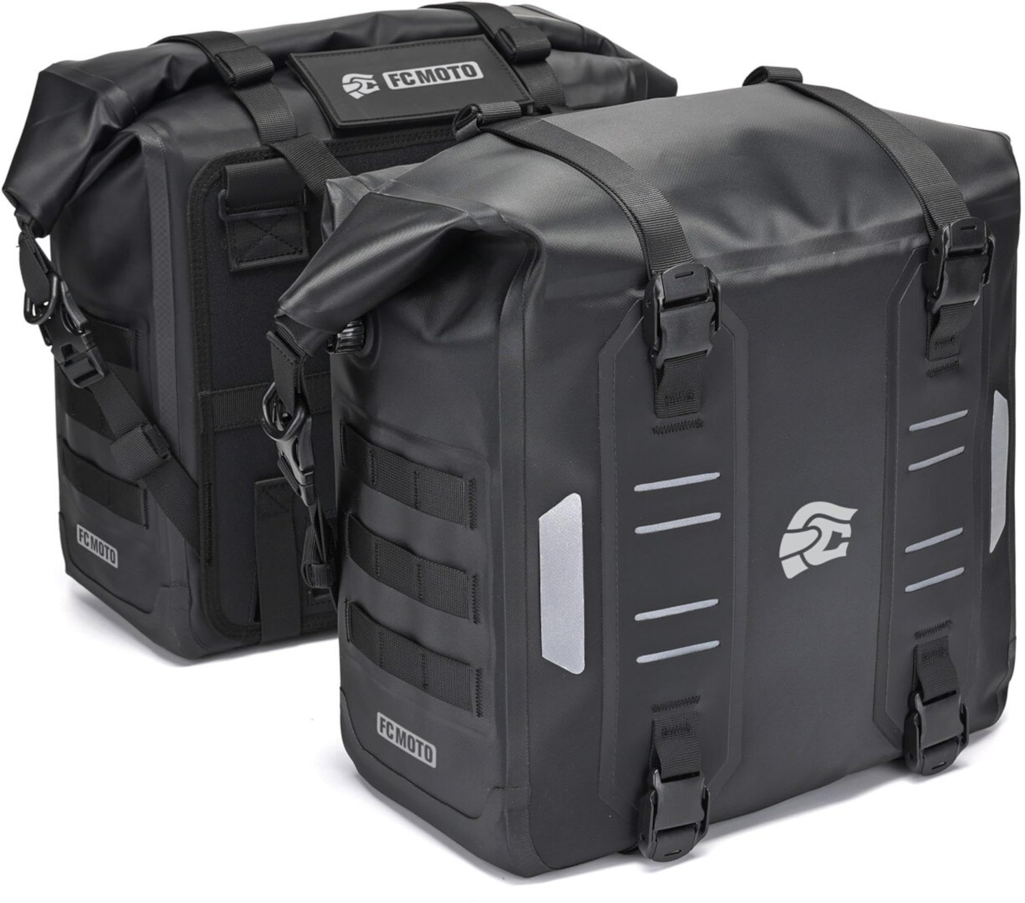 FC-Moto Ever-ST 34 L Set di borse da Sella, Nero Carbone