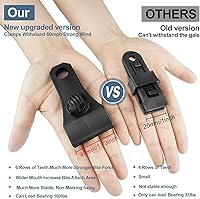 Vista 3 de 17 piezas de clips para lona mejorados de alta resistencia con 100 piezas de bridas de plástico - Abrazaderas de bloqueo para camping, sujetadores