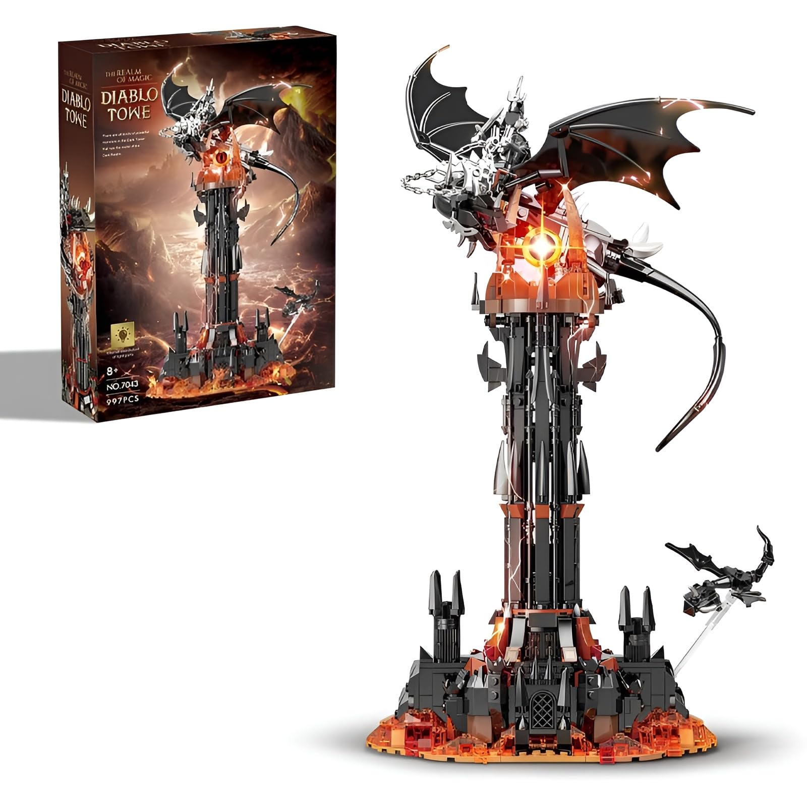 QuirkQuest Dark Tower Castle Building Set, 997PCS Collection Gifts for Adult and Film Fans, STEM Architecture Building Bricks Kit, Great Toy for Kids Boys