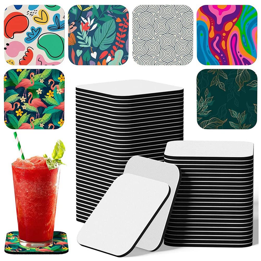 38 StüCk Sublimation Leerzeichen, Untersetzer, Quadratisch, Sublimation Untersetzer, Leerzeichen, WäRme üBertragung, Untersetzer