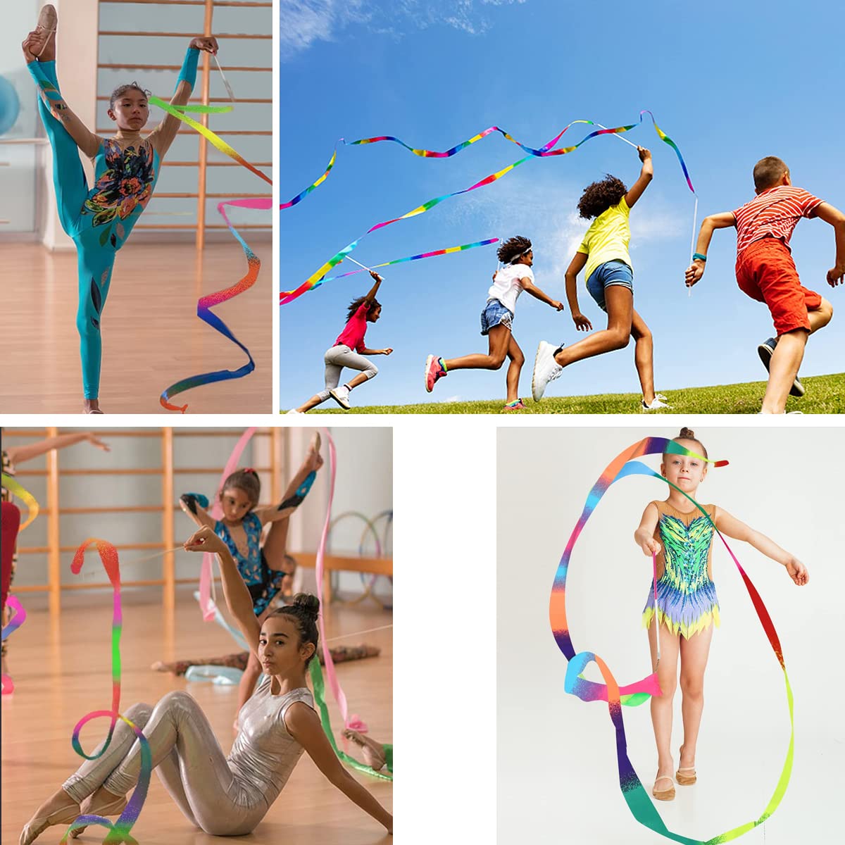 Nastro Ginnastica Ritmica Per Bambina - 2 Pezzi Con Impugnatura Per Danza Artistica - Foto 12