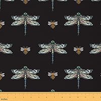 Vista 19 de Tela de mariquita por yarda, tela de tapicería de animales a rayas negras y marrones para sillas, sofá, tela impermeable de lunares geométricos
