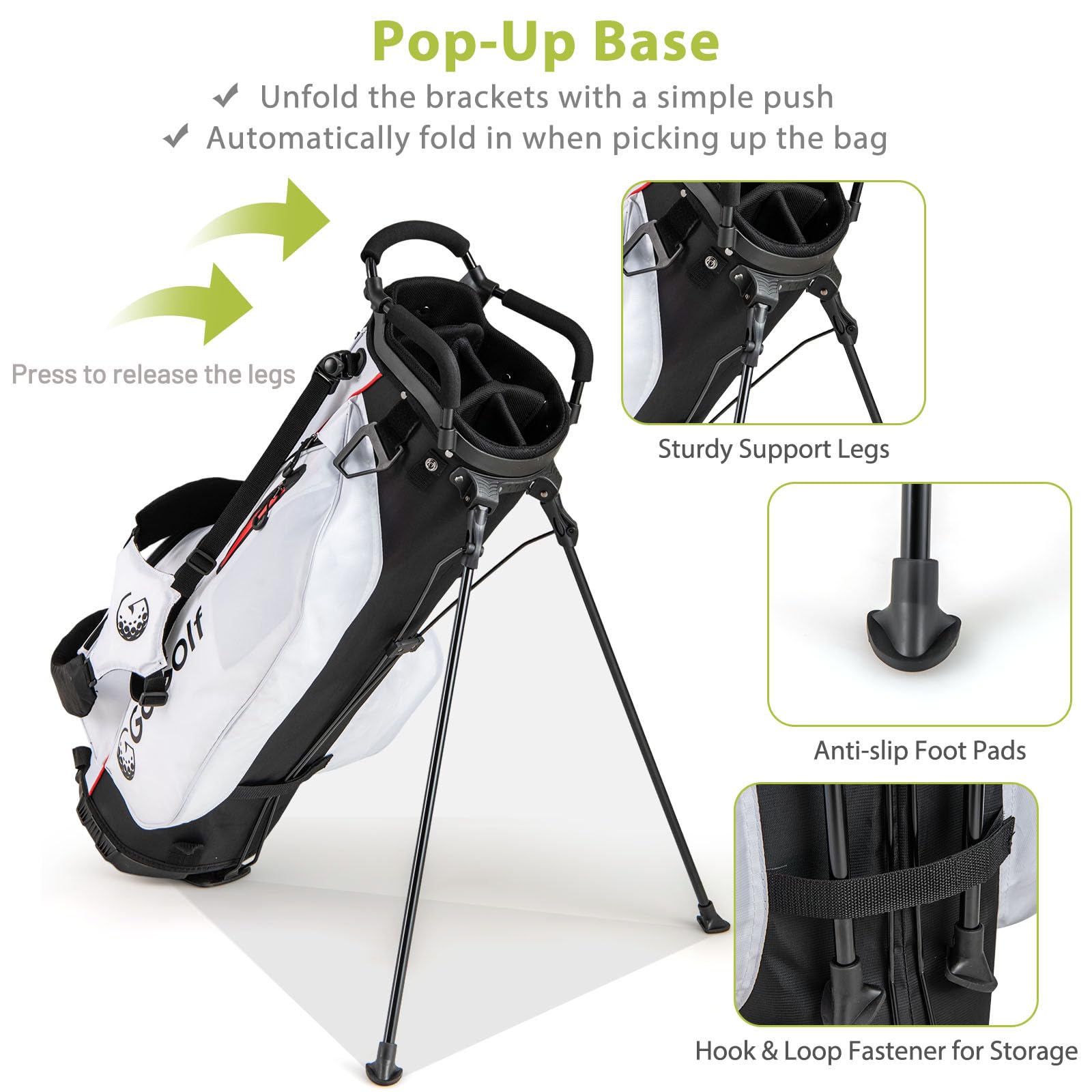 LIFEZEAL Set completo da golf da donna, set da 15 mazze da golf con borsa da golf, set di mazze da golf con 460CC #1 Driver, #3 Fairway, ibrido, #5#6#7#8#9#P #S