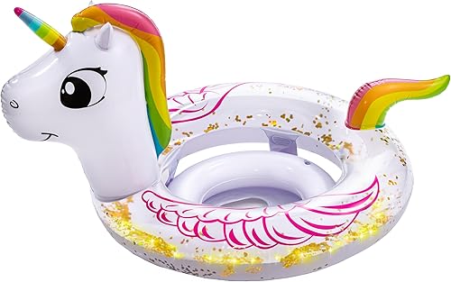 Miniatura 10 de SwimSchool Deluxe Infant Baby Pool Float Super Buoyant, Low Center Gravity Adjustable Seat, Includes Splash & Play Center, Swim