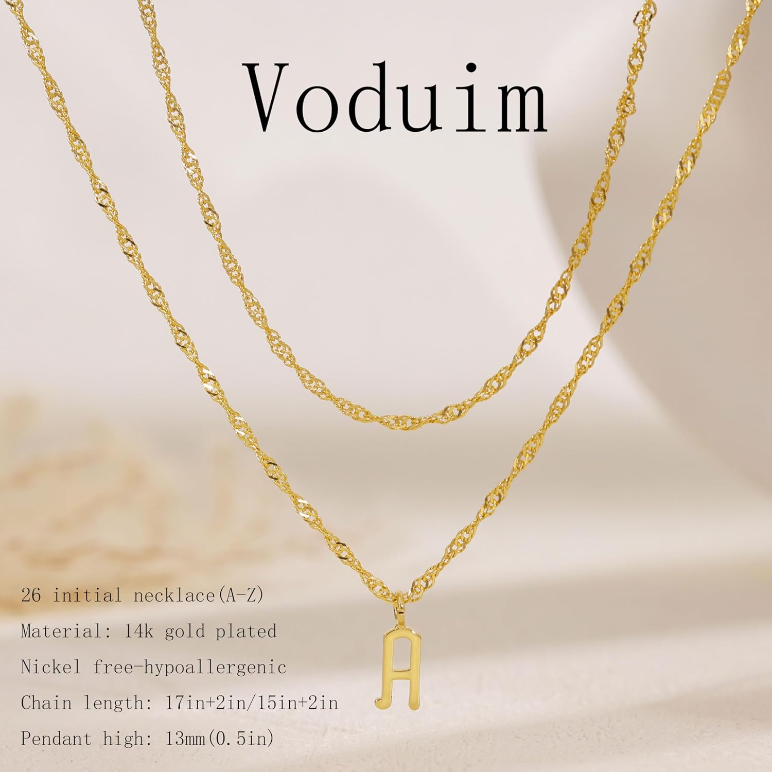 Layered Initial Necklaces For Women, Dainty Gold Necklace Stack 14K Gold Plated Letter Necklace Set Cute Layering Gold Initial Choker Necklaces for Women Trendy Tarnish Free Jewelry Set - Image 3