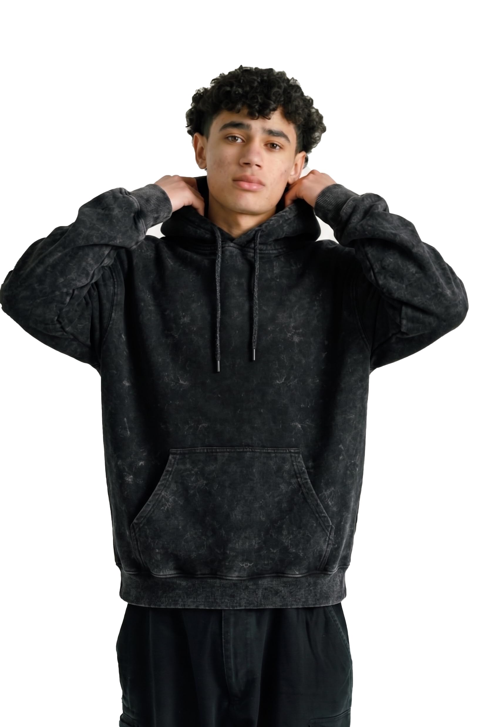 Washed Oversized Hoodie for Men & Women 300 GSM Heavyweight Cotton Vintage Washed Unisex Streetwear Relaxed Baggy Pullover Sweatshirt-image-37