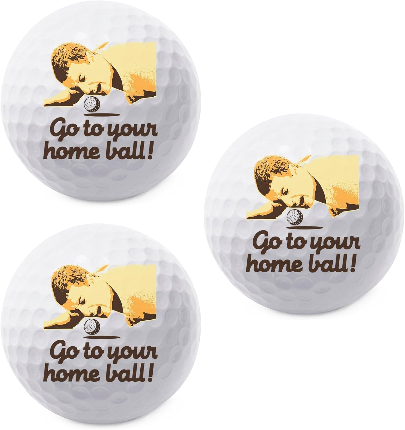 TeesAndTankYou Go to Your Home Ball! Golf Ball - Novelty Gift for Men Golfers and Dad