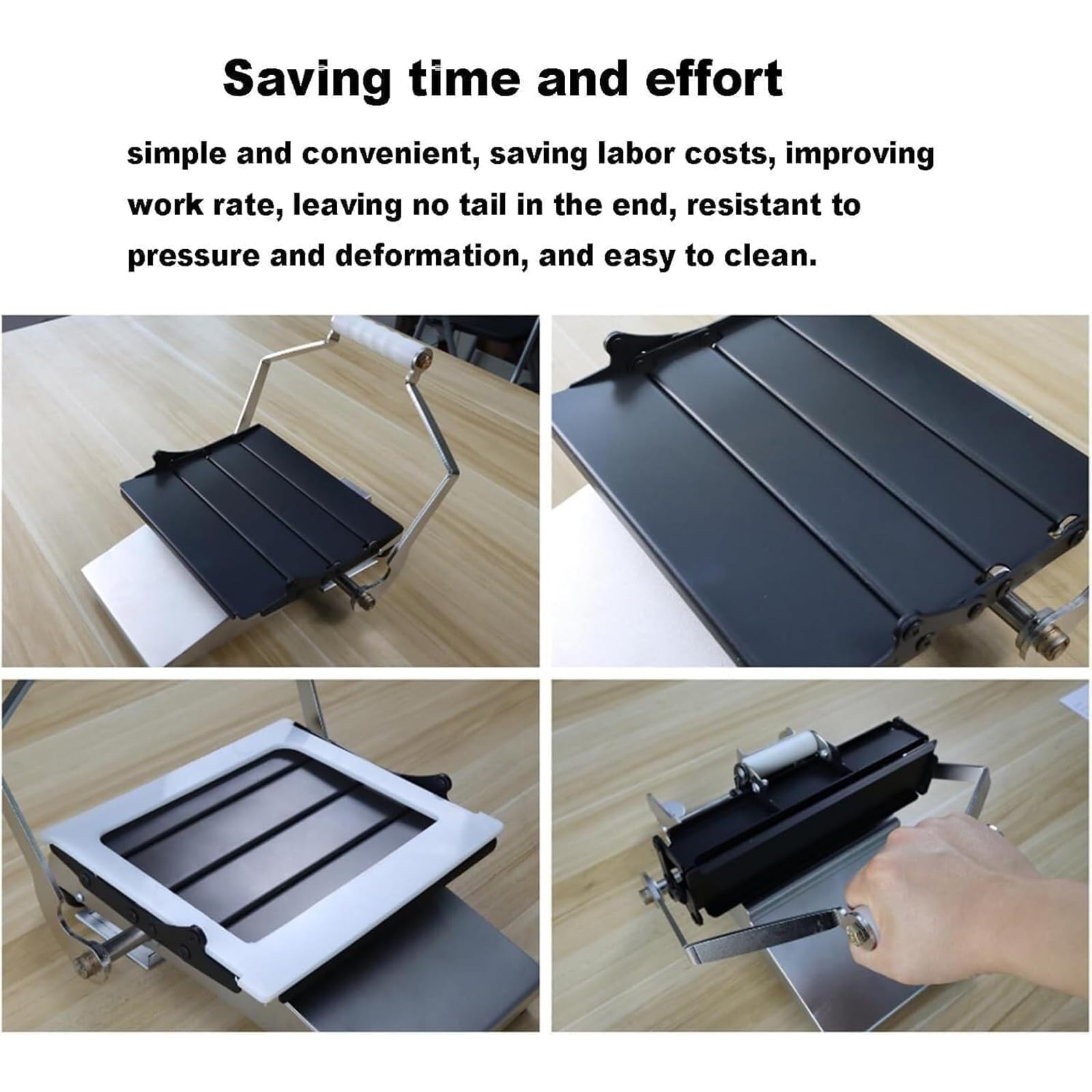 Máquina manual para hacer sushi de acero inoxidable comercial con molde ajustable, fácil de usar, para bares de sushi, restaurantes y cocina japonesa