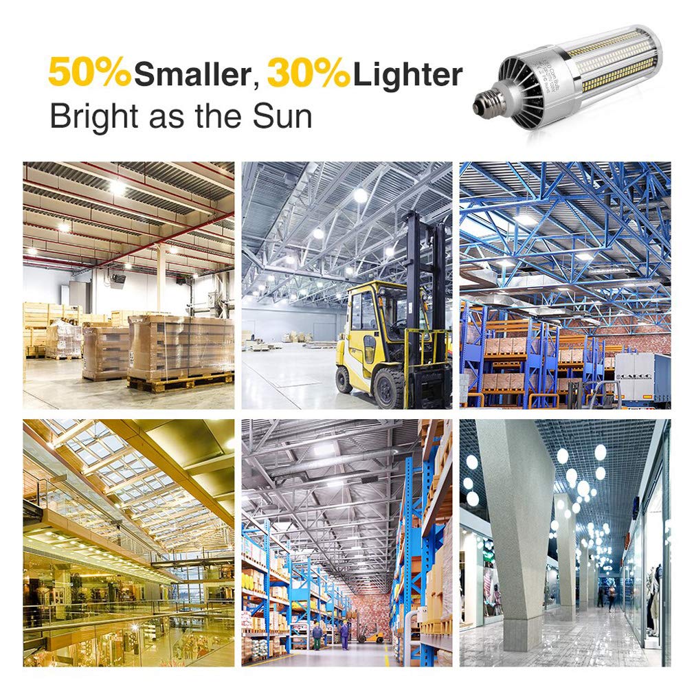 Bombillas LED E27 Luz Blanco Cálido/Fria, 80-200W Equivalentes Incandescente Bombillas 300W Bombilla Maíz E27 Led 4000/5000K 9700-16000LM Lampara Bombilla Led E27 No Regulable,Cold White,150W
