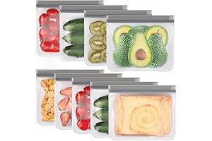 Reusable Freezer Bags, BPA Free Washable Silicone Freezer Bags