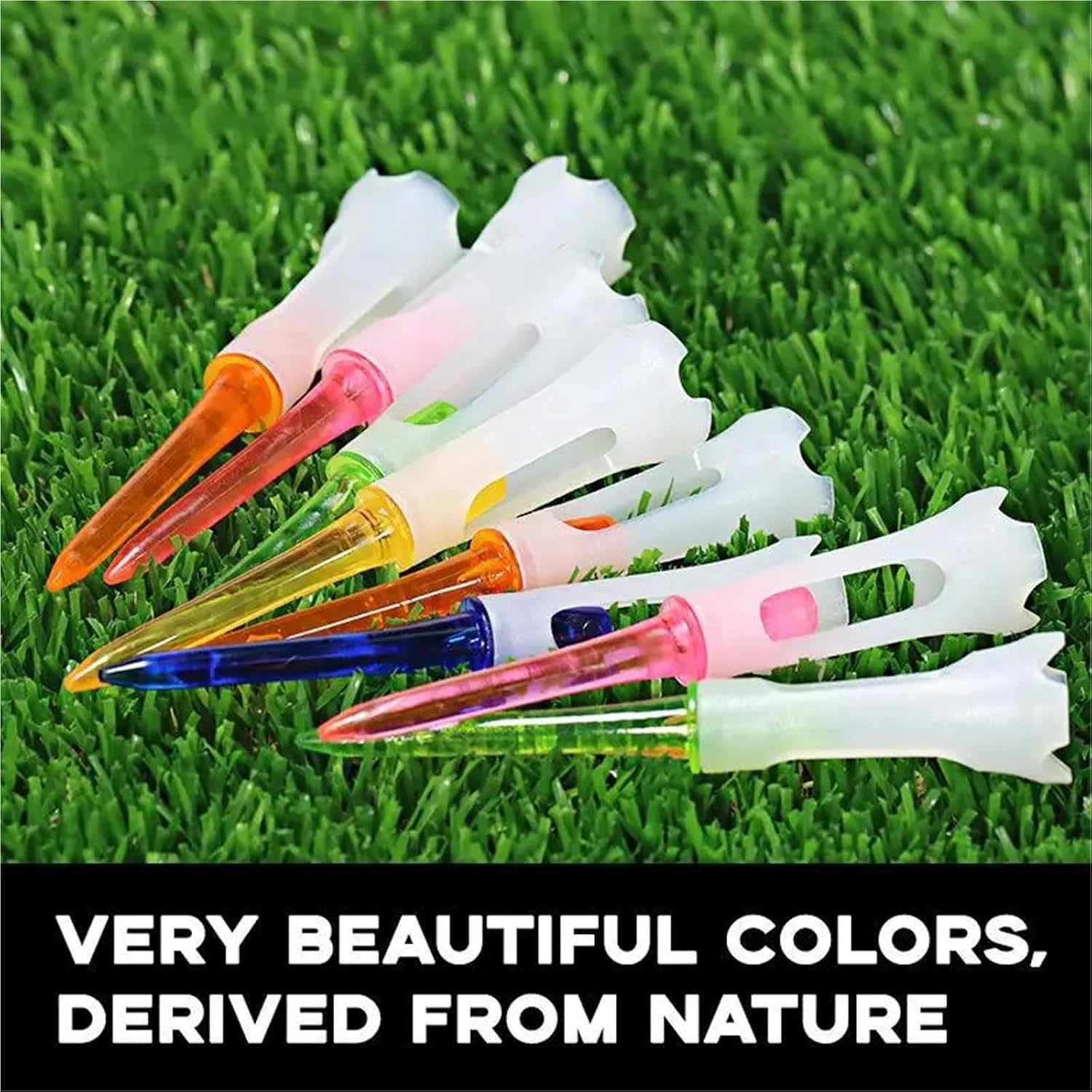 Golf Tee 50pcs Golf Tees Soft Rubber Low Resistance Tee Accessories Sport
