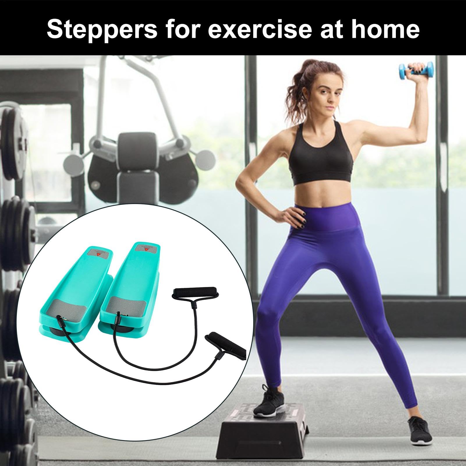 Stepper per l'esercizio a casa, passo antiscivolo per esercizi sotto la scrivania, step per fitness, step per allenamento completo del corpo, passo per allenamento a casa, passo compatto per esercizi