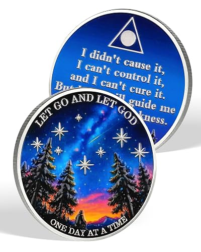 Al-Anon Sobriety Coin | Staring at Shooting Stars and Quotes