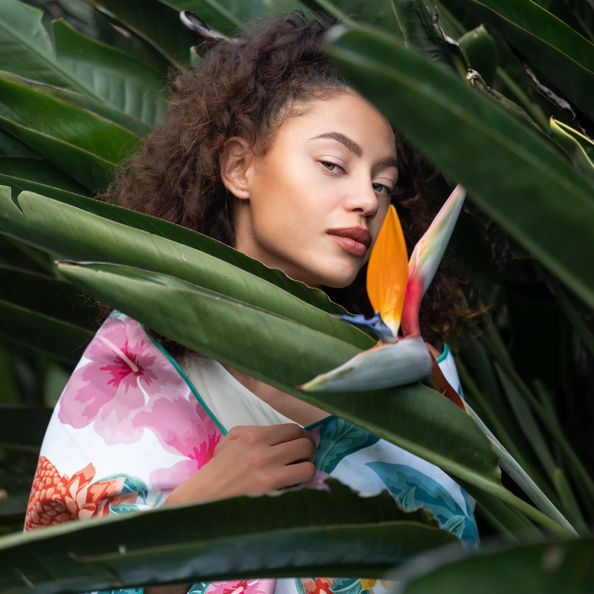 Fit-Flip Telo Mare Microfibra – Leggero, fine e ad Asciugatura Rapida - Asciugamano Microfibra Grande Telo Mare XXL - 100% Riciclato - Tropic Flowers 160x90cm