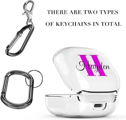 Miniatura 2 de Funda para auriculares personalizada compatible con Samsung Galaxy Buds 2 Pro Live Case transparente, regalos para ella, diseña tu propio nombre, 2