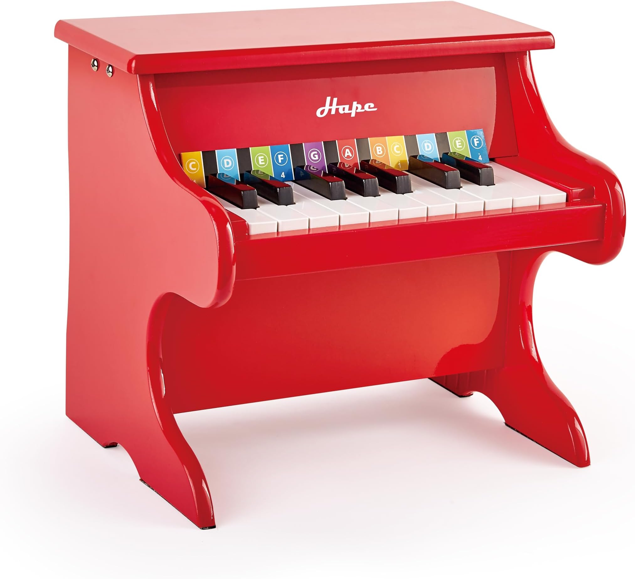 Playful Piano Toy | 18-Key Wooden Mini Musical Instrument Toy, Red