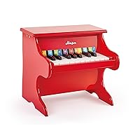 Hape Piano Divertente / Mini Strumento Musicale Giocattolo in Legno con 18 Tasti