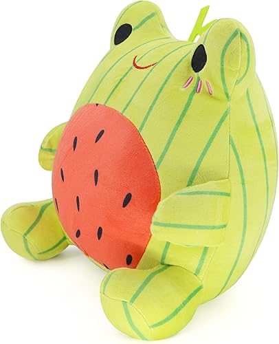 Miniatura 3 de FAFVBING Almohada de peluche de rana gordita, juguete de peluche para decoración de habitación, lindo juguete de peluche de animal, regalo para