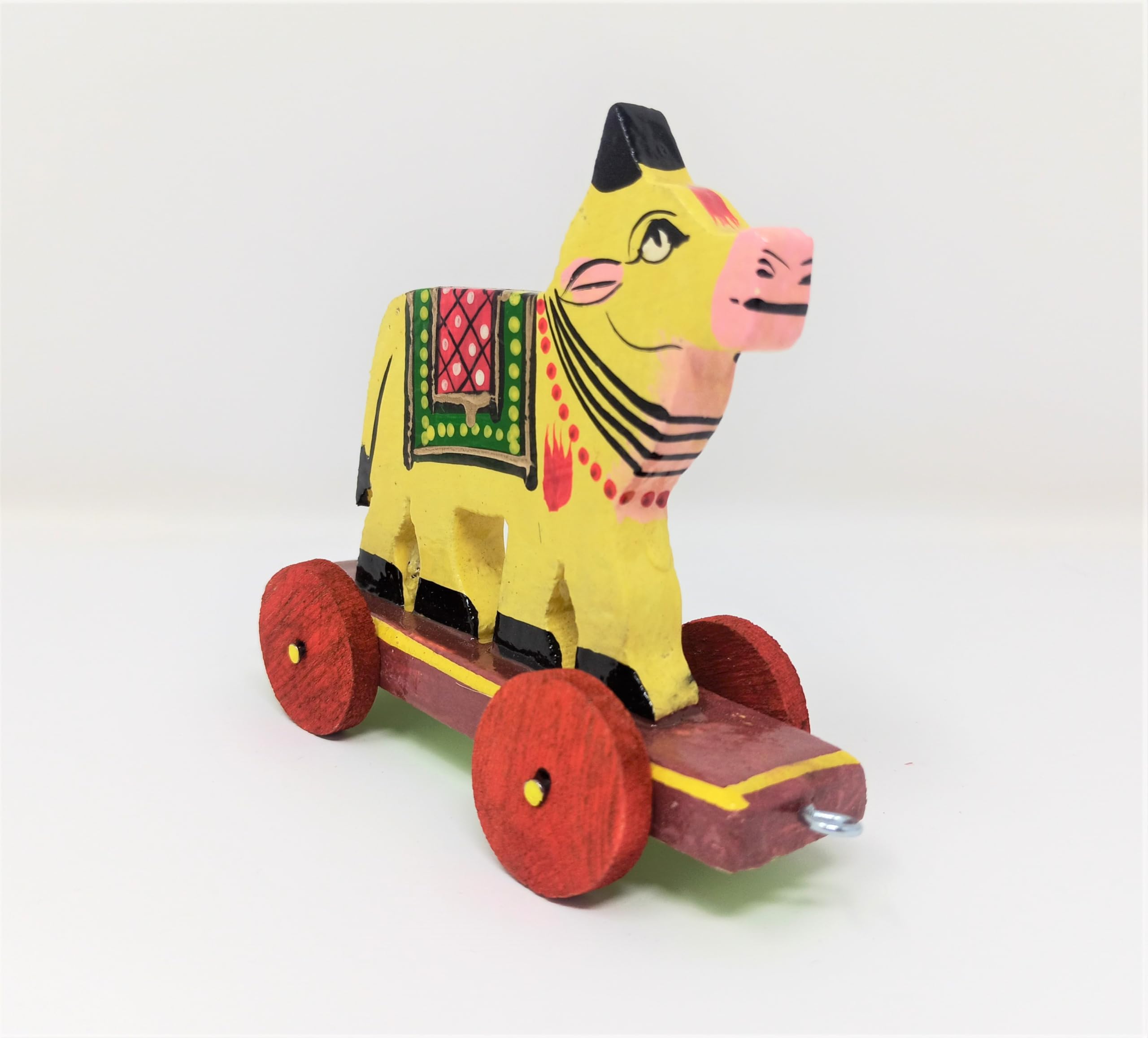 A&A Kreative Box Wooden Pull Along Cow - Image 2 thumbnail