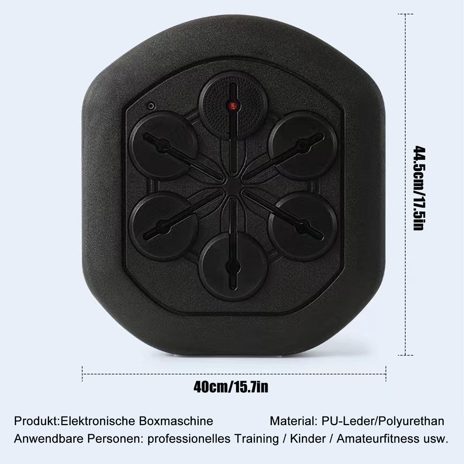 Maszyna bokserska Bluetooth z muzyką i diodami LED – zawiera rękawice bokserskie do treningu w domu i na siłowni