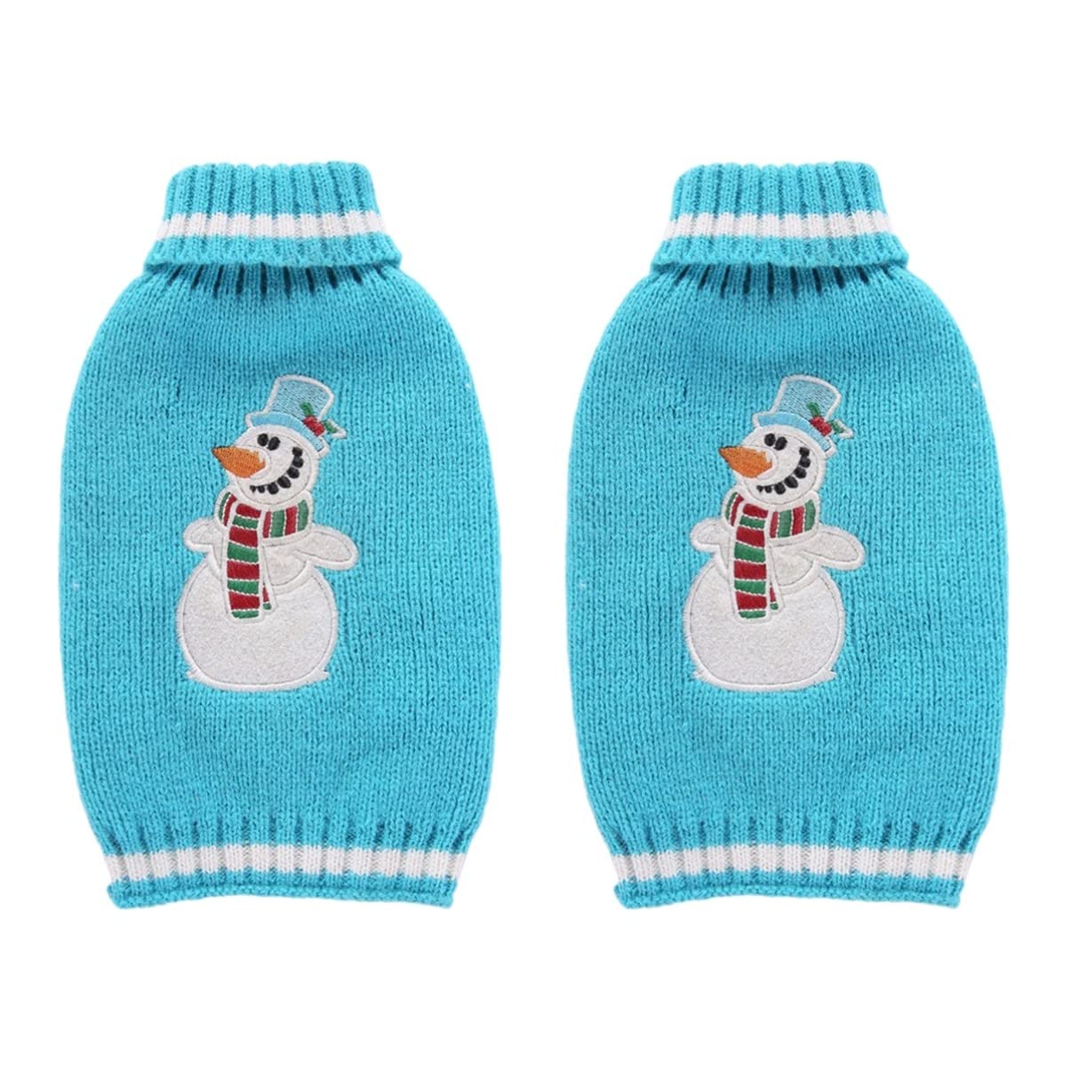 Costume de Noël pour Chien et Chat minkissy | Cadeau Idéal de Fin d'Année en Tricot Chaud
