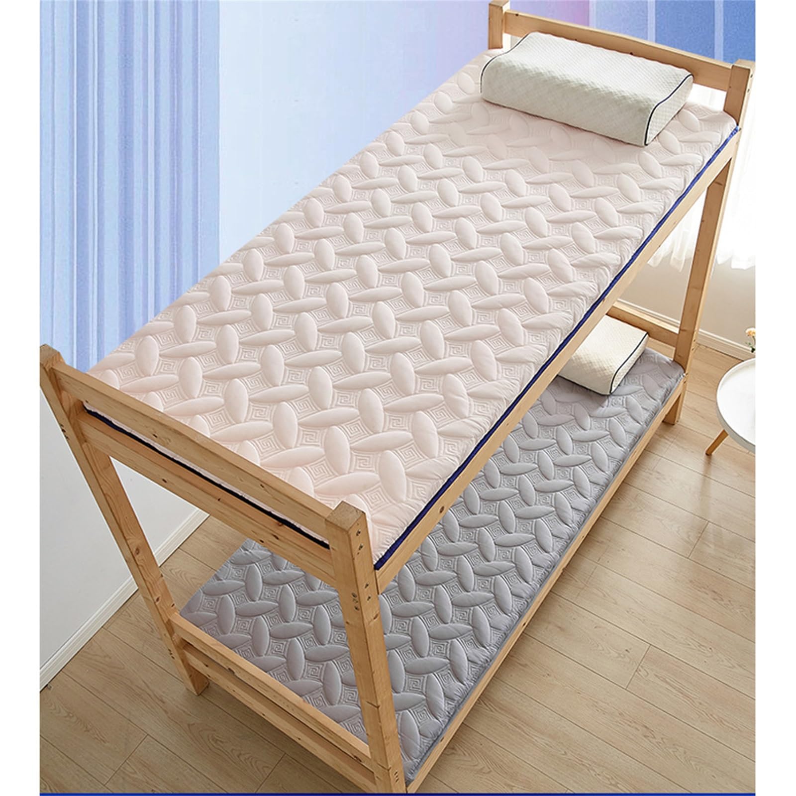 Futon-Matratze – leichte, faltbare Bodenbettunterlage mit dicker Kissenstütze, Schlafmatte für Gästezimmer, Wohnheim, Camping, Reisen, Innen- und Außenbereich