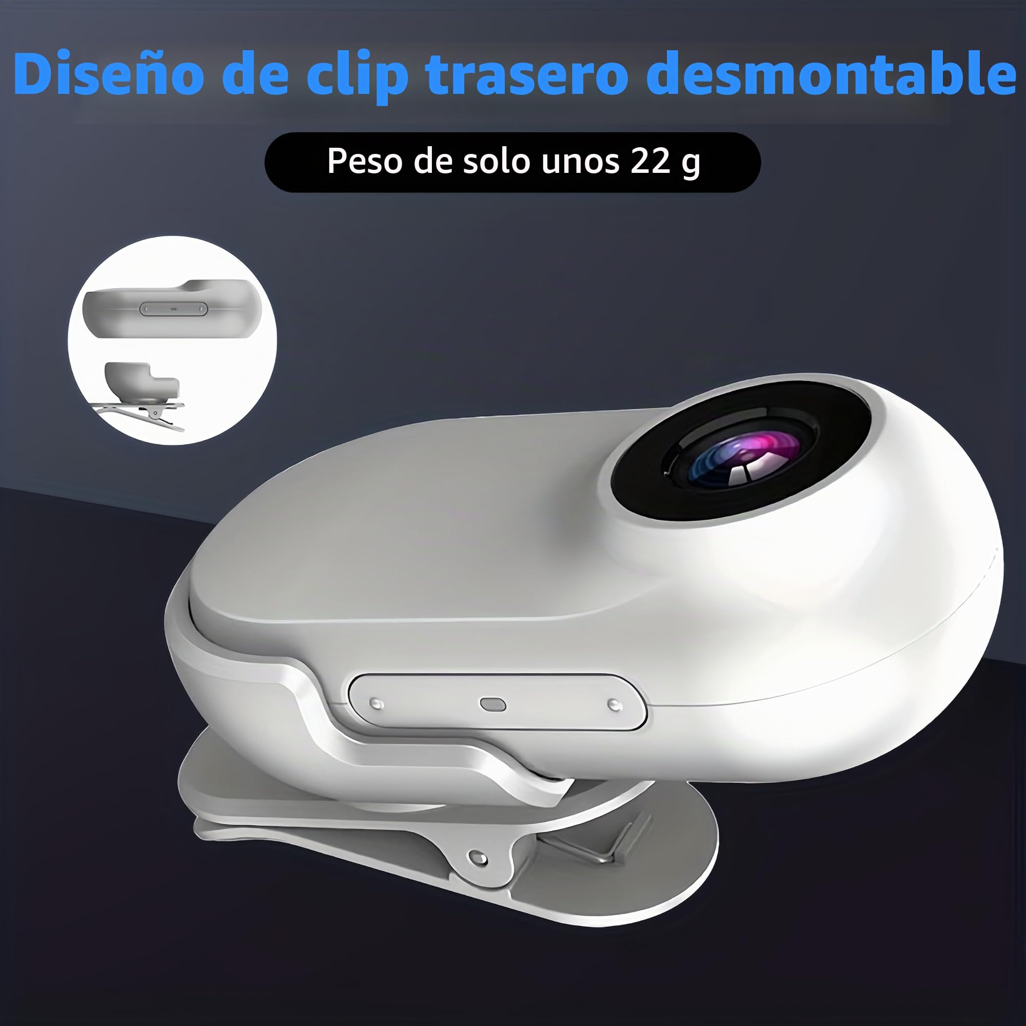 Sxhlseller Collar de Cámara para Gatos - Cámara de Collar para Perros con Gran Angular de 170° con Pantalla LCD de 0,96 Pulgadas, Cámara Corporal Multifuncional para Grabaciones de Vídeo,
