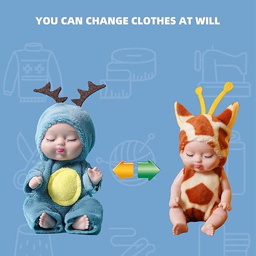 Miniatura 6 de Muñeca Rebirth - Muñeca de simulación de sueño para dormir muñeca de bebé de animal lindo muñeca de simulación para dormir muñeca de sueño de