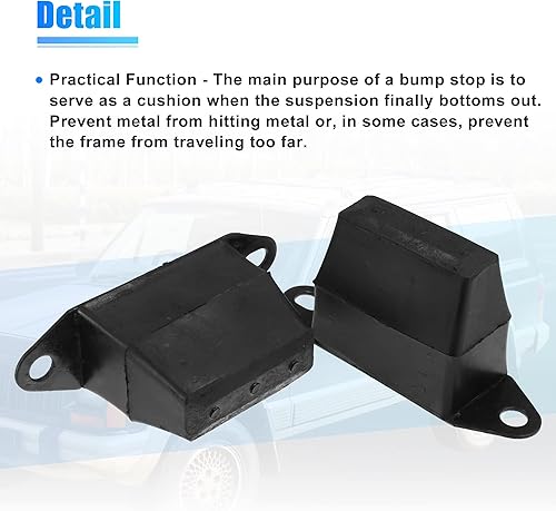 Miniatura 4 de X AUTOHAUX 2 topes de suspensión trasera de 3 pulgadas para Jeep XJ Cherokee 1987-2001 para Jeep M-J Comanche 1987-1992 Leaf Spring Jounce Bumper de