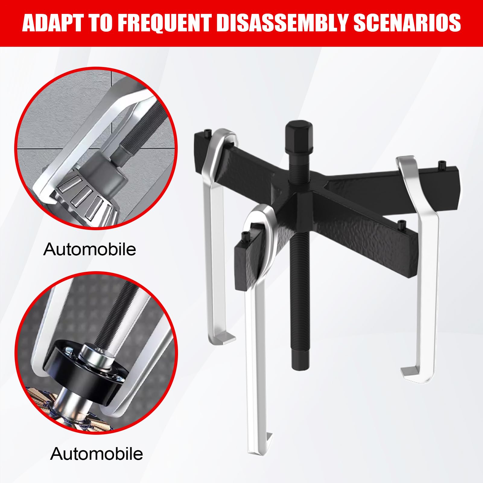 Extractor de poleas | 10/15/20 cm Herramientas Reparación Multifuncionales Para Intenso,Extractor hidráulico para engranajes,para reparaciones Motocicleta ATV Rueda Freno Rotor Embrague