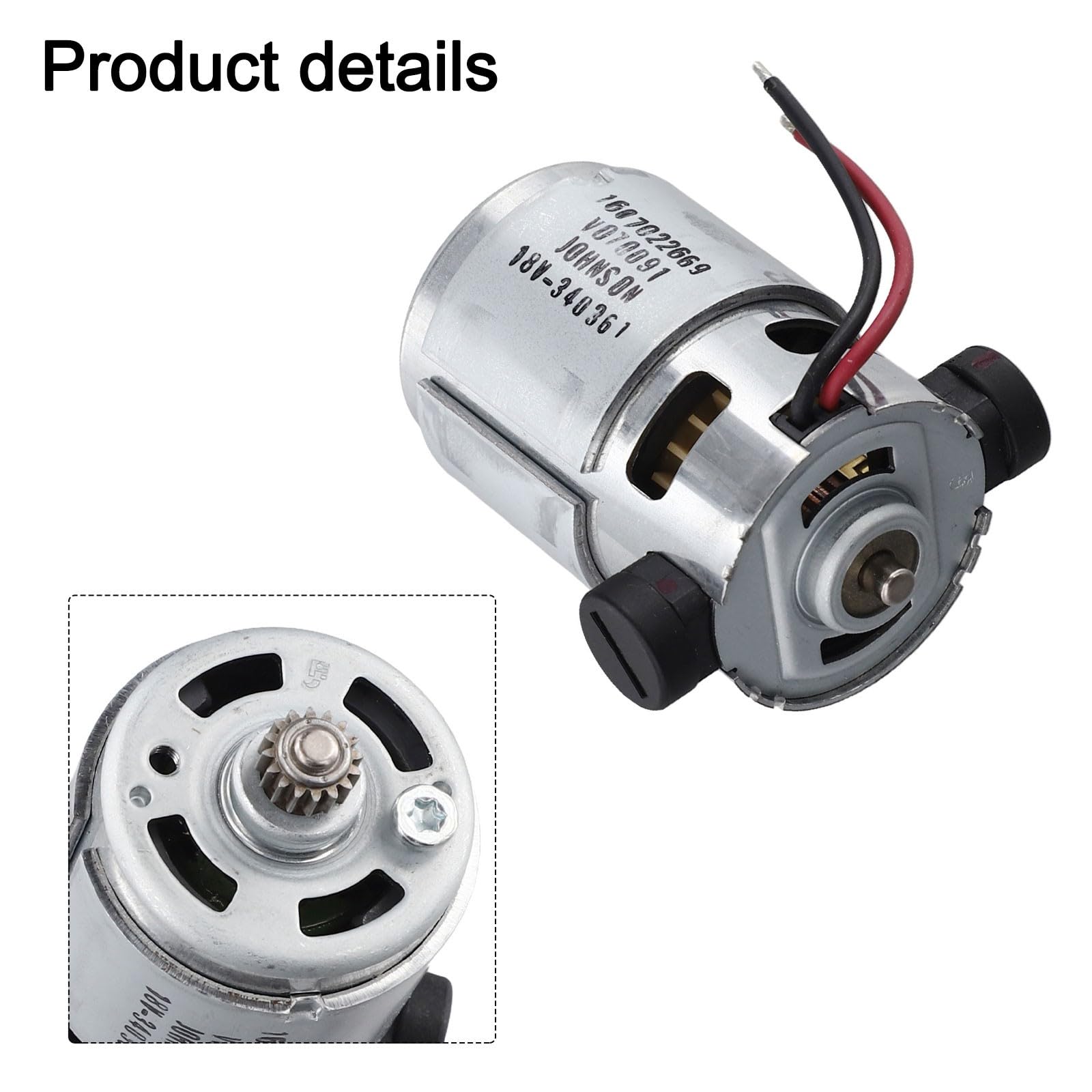 Motor de 18 V 16 dientes 160702266N para taladro inalámbrico Bosch GSR180-LI GSB180-LI GSR18V-21 GSB18V-21