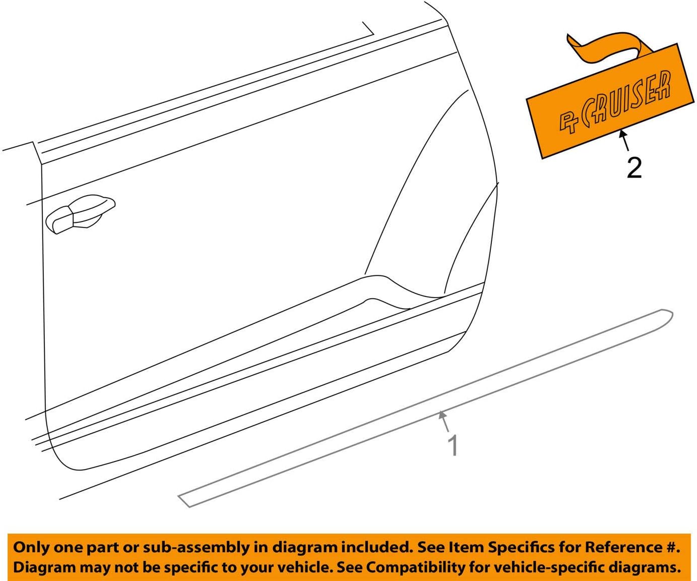 Chrysler PT Cruiser 01-10 Chrome PT Nameplate,OEM Mopar