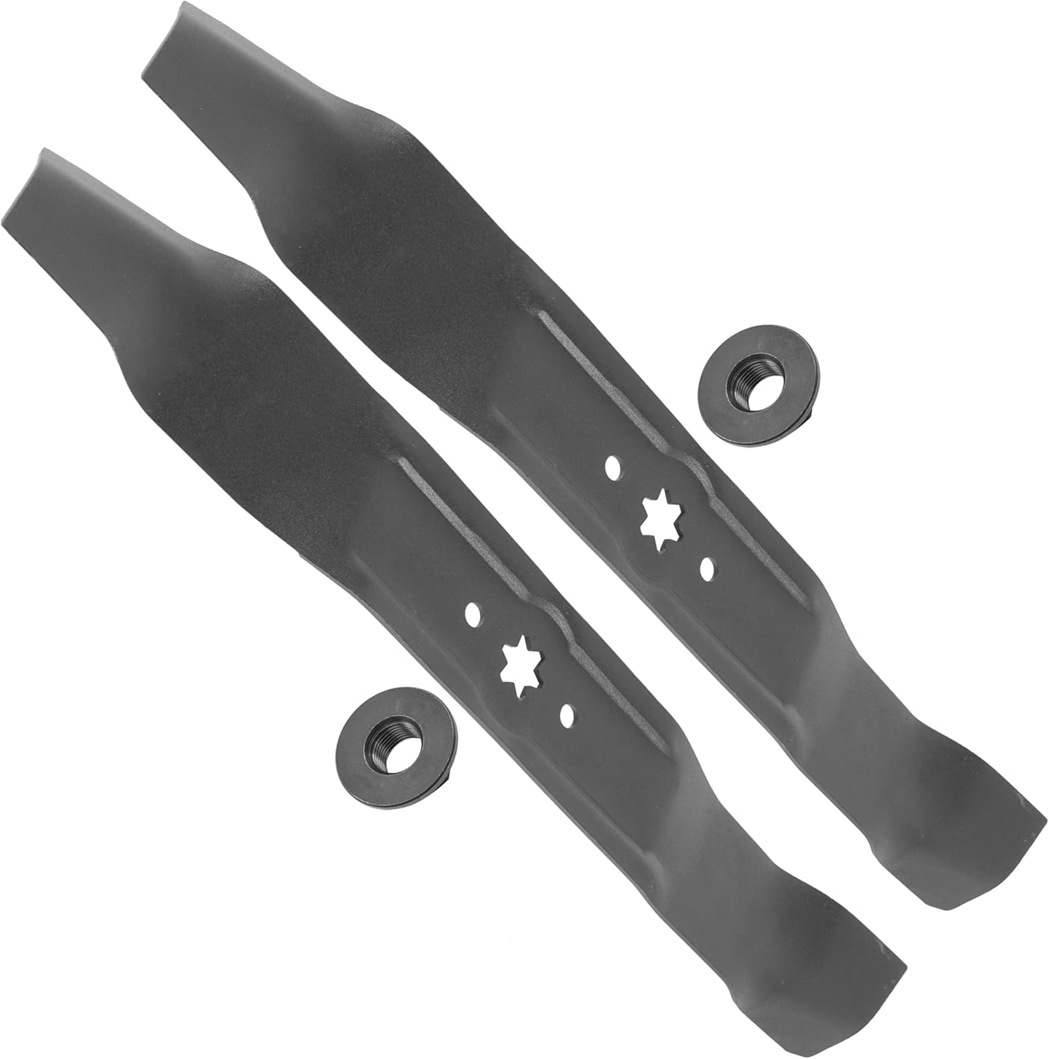 Caltric Deck Blades with Nuts Compatible with Toro LX426 LX427 LX420 LX425