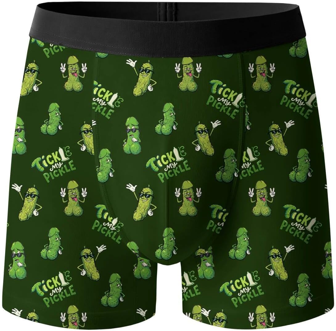 Men's Boxer Briefs Underwear Funny Underpants Flyless Novelty Gifts